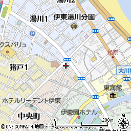 静岡県伊東市中央町2周辺の地図