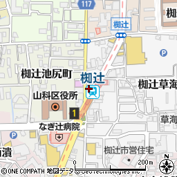 ファミリーマート山科区役所前店周辺の地図