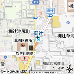 ファミリーマート山科区役所前店周辺の地図