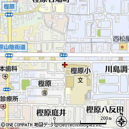 樫原自治会館周辺の地図