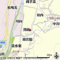 兵庫県川辺郡猪名川町仁頂寺渕前周辺の地図