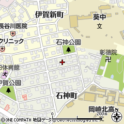 愛知県岡崎市石神町15周辺の地図