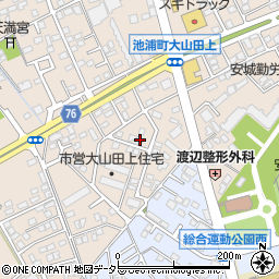 愛知県安城市池浦町大山田上2-582周辺の地図