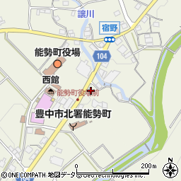 大阪府豊能郡能勢町宿野20周辺の地図