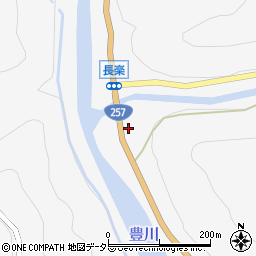 愛知県新城市玖老勢（大曲り）周辺の地図