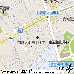 愛知県安城市池浦町大山田上2-583周辺の地図