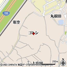 愛知県知多市日長ゴトシ周辺の地図