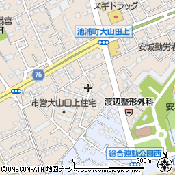 愛知県安城市池浦町大山田上2-580周辺の地図
