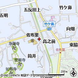 愛知県知多市佐布里高之前1周辺の地図