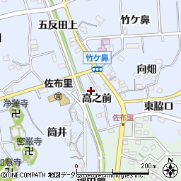 愛知県知多市佐布里高之前45周辺の地図