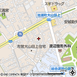 愛知県安城市池浦町大山田上2-363周辺の地図