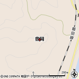 愛知県新城市豊岡周辺の地図