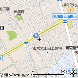 愛知県安城市池浦町大山田上2-441周辺の地図