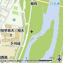 愛知県岡崎市舳越町稲荷周辺の地図
