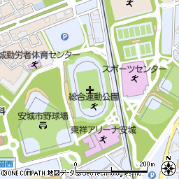 安城市陸上競技場周辺の地図