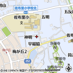 愛知県知多市佐布里神明43周辺の地図