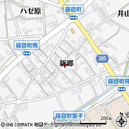 愛知県安城市篠目町新郷周辺の地図