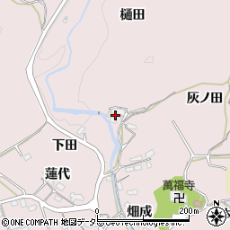愛知県岡崎市田口町灰ノ田周辺の地図