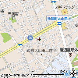 愛知県安城市池浦町大山田上2-345周辺の地図