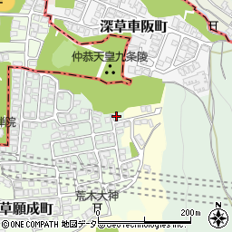 京都府京都市伏見区深草南明町21周辺の地図