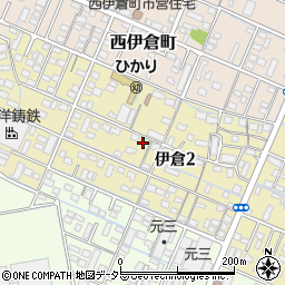 三重県四日市市伊倉周辺の地図