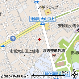 愛知県安城市池浦町大山田上2-682周辺の地図