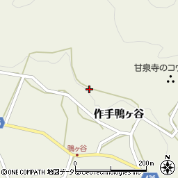 愛知県新城市作手鴨ヶ谷周辺の地図