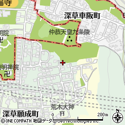 京都府京都市伏見区深草南明町22-9周辺の地図