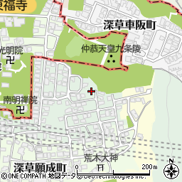 京都府京都市伏見区深草南明町22周辺の地図