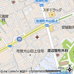 愛知県安城市池浦町大山田上2-708周辺の地図