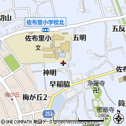 愛知県知多市佐布里神明44周辺の地図