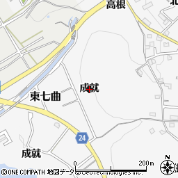 愛知県知多市八幡（成就）周辺の地図