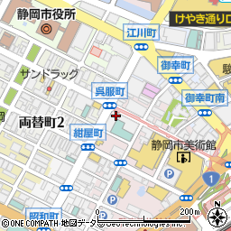 銀座ダイヤモンドシライシ静岡本店周辺の地図