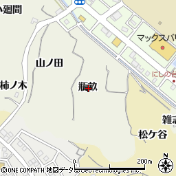愛知県知多市新知瓶畝周辺の地図