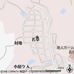 愛知県岡崎市田口町若草周辺の地図