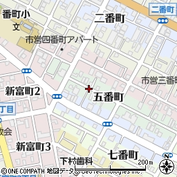 静岡県静岡市葵区五番町周辺の地図