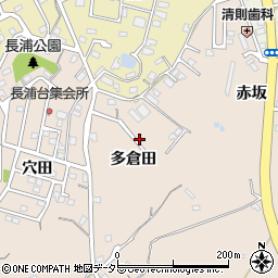 愛知県知多市日長多倉田周辺の地図