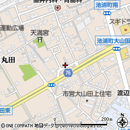 愛知県安城市池浦町大山田上2-327周辺の地図