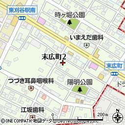 愛知県刈谷市末広町周辺の地図