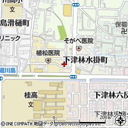 京都府京都市西京区下津林水掛町周辺の地図