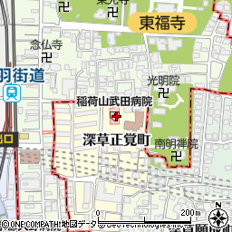 稲荷山武田病院周辺の地図