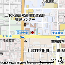 京都市消防局南消防署周辺の地図