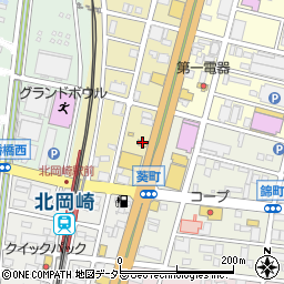 洋麺屋五右衛門岡崎店周辺の地図