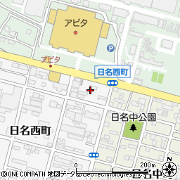 愛知県岡崎市日名西町4周辺の地図