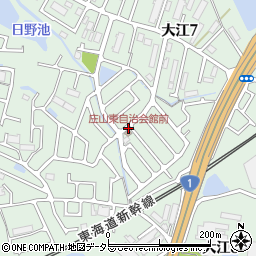 庄山東自治会館前周辺の地図