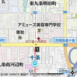 ドミノ・ピザ　十条烏丸店周辺の地図