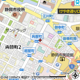 ファミリーマート静岡江川通り店周辺の地図