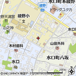 滋賀県甲賀市水口町綾野周辺の地図