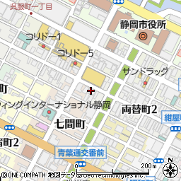 三笑亭本店周辺の地図