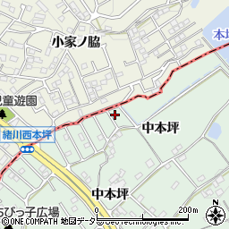 愛知県知多郡東浦町緒川中本坪11-10周辺の地図